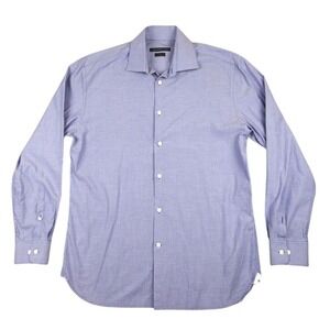 John Varvatos Star USA Button Up Shirt Men's Sz M 15.5 32/33‎ Geometric Lavender